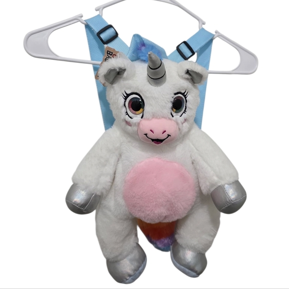 Critter Backpack Unicorn Stuffed Animal Zippered Backpack - Picture 1 of 4